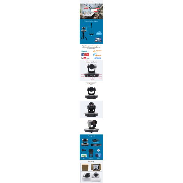 20x Digital Zoom 360 Degree Rotation HD Webcam 1080p Camera with Remote Control