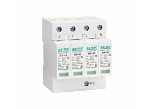 Buy cheap 3 Phase Type 2 Surge Protection Device BR-40 4P 4 Pole Surge Protector product