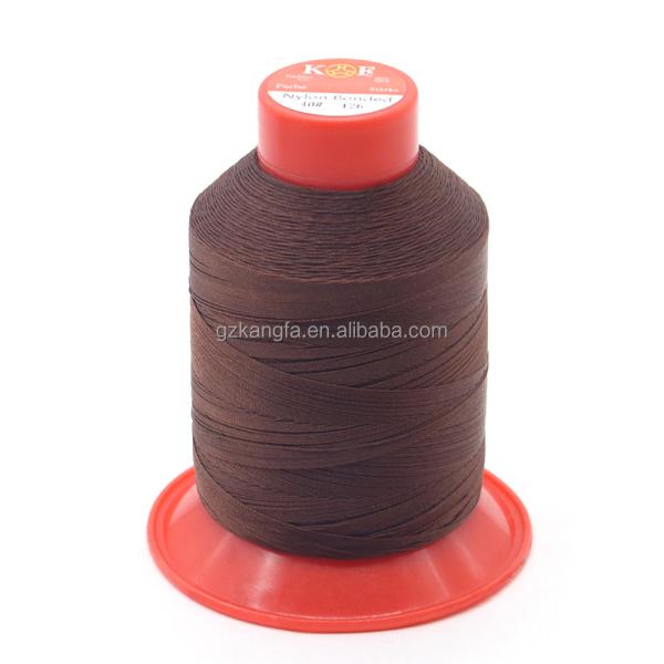 Multicolor Tex135 Nylon Bonded Thread for High Tenacity Sewing in Sofa Leather and Shoes