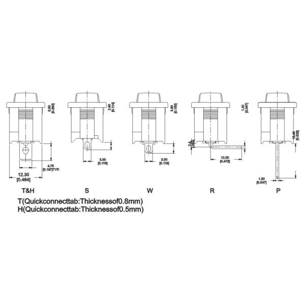 Orange Blue Red Illuminated Rocker Switch