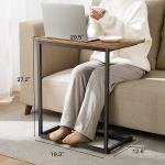 End Table C Shaped Side Table NightStand for Couch Sofa Bed Living Room