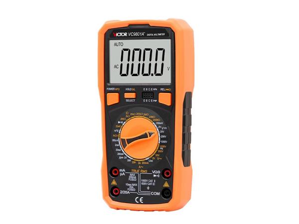 Quality Victor VC9801A+ 9801 Pocket Multimeter True RMS Temperature Capacimetro Transistor Tester for sale
