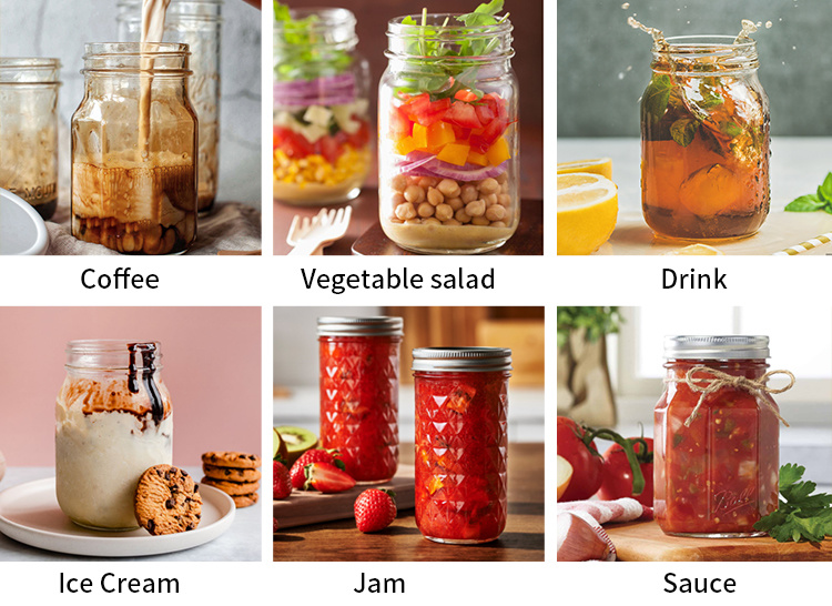 Hot Sale Large 500ml 1000ml Glass Spices Jar with Lids