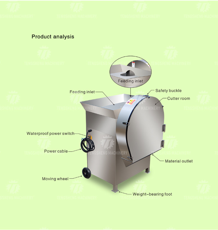 1.5KW 150KG Large slicing and slicing machine Root and stem vegetable cutting machine large knife vegetable