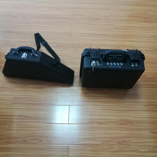 Quality Low RF Power Handheld Drone Jammer 41X32X17cm 2km Jamming Distance for sale