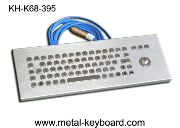 Quality Desktop Stainless steel Ruggedized Keyboard with Laser Trackball for sale