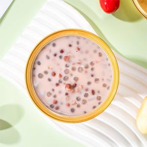 Red bean sago with milk , Sweet and nourishing , Eat light meals instead , A must-have Hong Kong dessert in summer