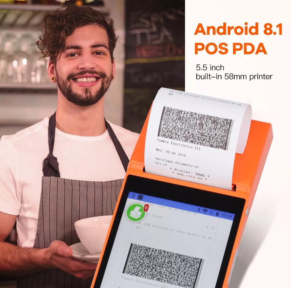 Barway Android Pos Barcode Scanner Mobile Handheld Device 3G/4G Terminal With Touch Screen