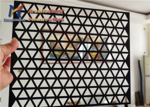 Triangle Hole Black Perforated Aluminum Mesh 2440mm 1220mm