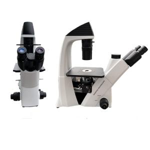 100 - 400X Biological LED Microscope Optical System Inverted Trinocular