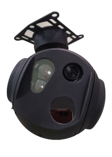 Three-axis Uncooled FPA EO IR Thermal Camera Gimbal With IR+TV+LRF For