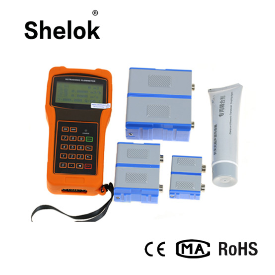 Portable handheld digital ultrasonic water flow meter