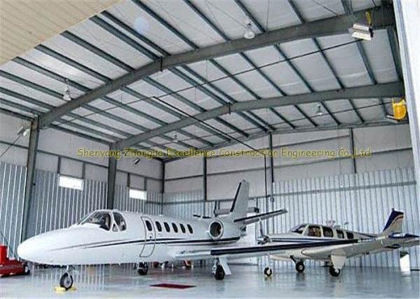 Quality Large Span Structurel Steel Airplane Hangars With Frame Use Life 50 Years for sale