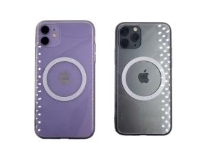Transparent 8mm Induction Magnetic Phone Case FCC For Iphone 11