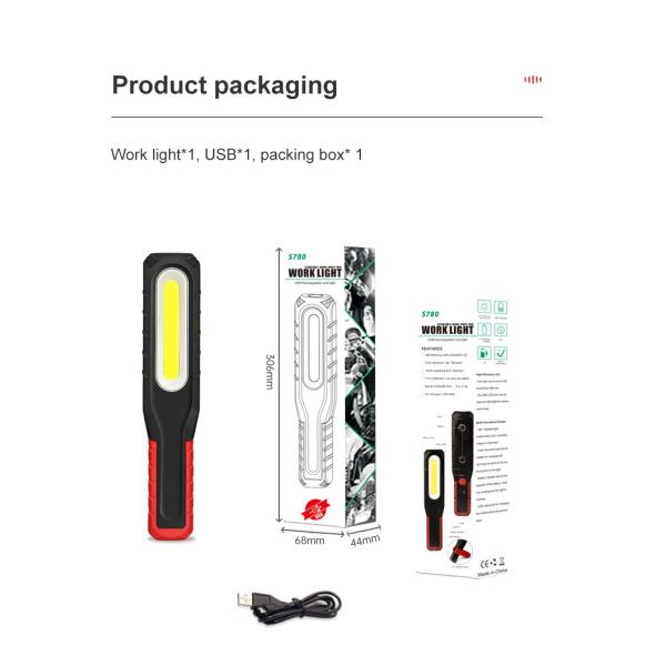 Portable Magnetic Outdoor Work Light USB Rechargeable Rotatable COB LED