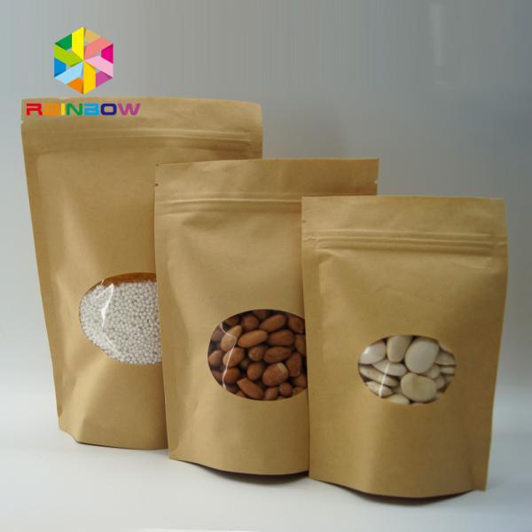 Individual Small Snack Food Packaging Customized Brown Kraft Paper For Popcorn