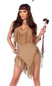 China Fancy Fringe Sexy Native American Costume Wholesale with Size S to XXL Available on sale