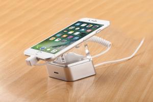 Buy cheap COMER anti theft devices transparent Acrylic Phone Display Stand wholesale from factory with alarm system product