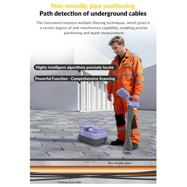 Portable Underground Pipe and Cable Detector Cable Path Locator High/low resistance cable fault location