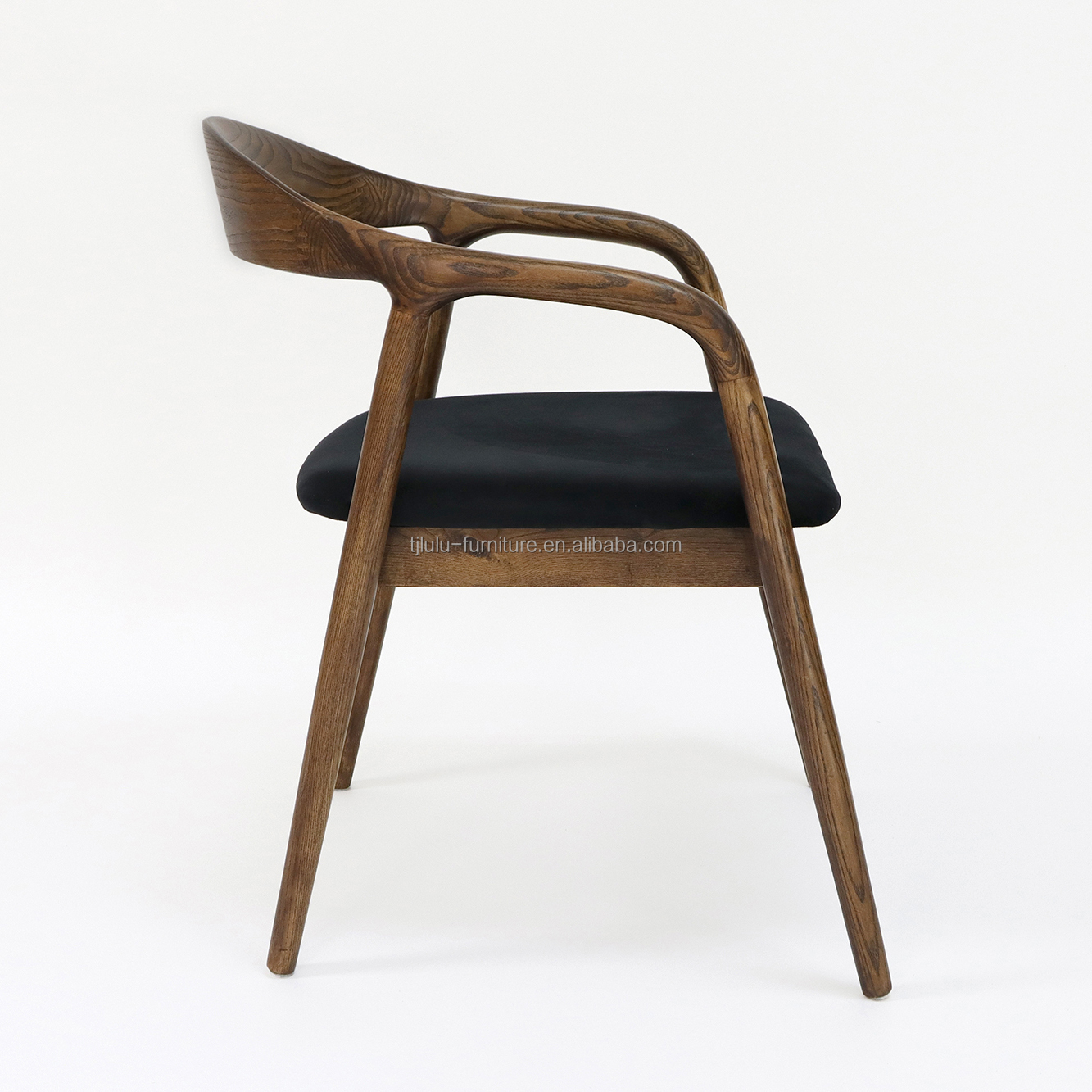 Home Furniture General Solid Wood Dining Chair with Customization in Walnut/Natural/Black at Reasonable