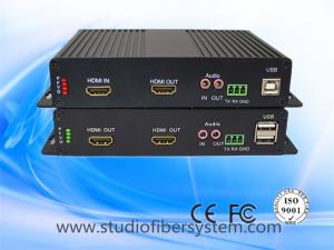 China HDMI KVM fiber optic extender with bidi stereo audio over singlemode fiber to 20km on sale