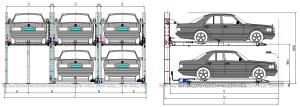 China 380V Automated Car Parking Garage , Garage Car Lift System Stainless Steel on sale