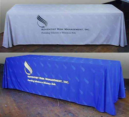 Custom Logo Printed Advertising Flag Banners Table Runners on 230g knitted fabric