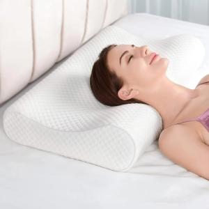 Custom LOGO Ergonomic Sleeping Cervical Orthopedic Memory Foam Bed Pillows For Sleeping Comfortable