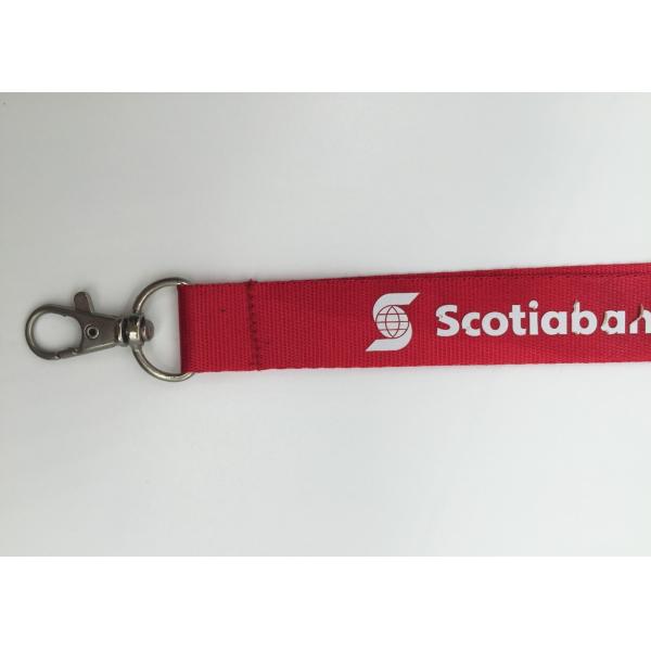 White Butterfly with letters silk-screened Lanyards with swivel bulldog buckle