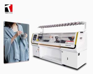 56 Inch Blanket Making Machine Double System with 16 Yarn Feeder