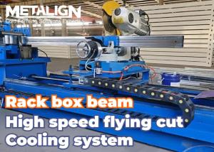 Heavy Duty Box Beam Roll Forming Machine With Cooling System Precision Round Hole Punching