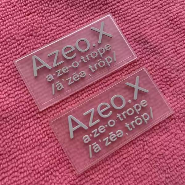 Custom Transparent PVC Rubber Patch Garment PVC Label Clear Silicone Patch