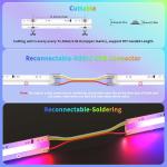 RGB WS2811 IC COB LED Strip Lights Addressable Chasing Color RGB LED Multicolore