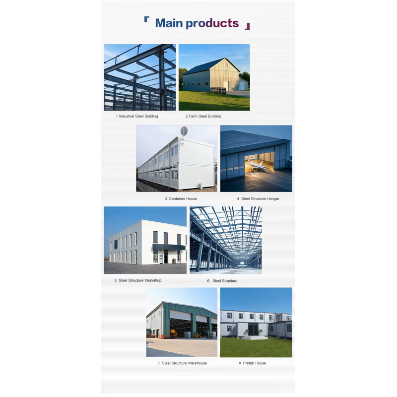 Large Space Garage Storage Prefab Steel Structure Building For Warehouse Workshop