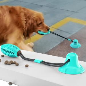 China Elastic Dog Chew Teeth Cleaner Toy / Food Dispensing Dog Suction Pull Toy OEM 400mm on sale