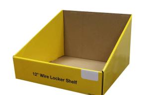 China Litho CMYK Custom Printed Display Boxes Clay Coated Paper Yellow on sale