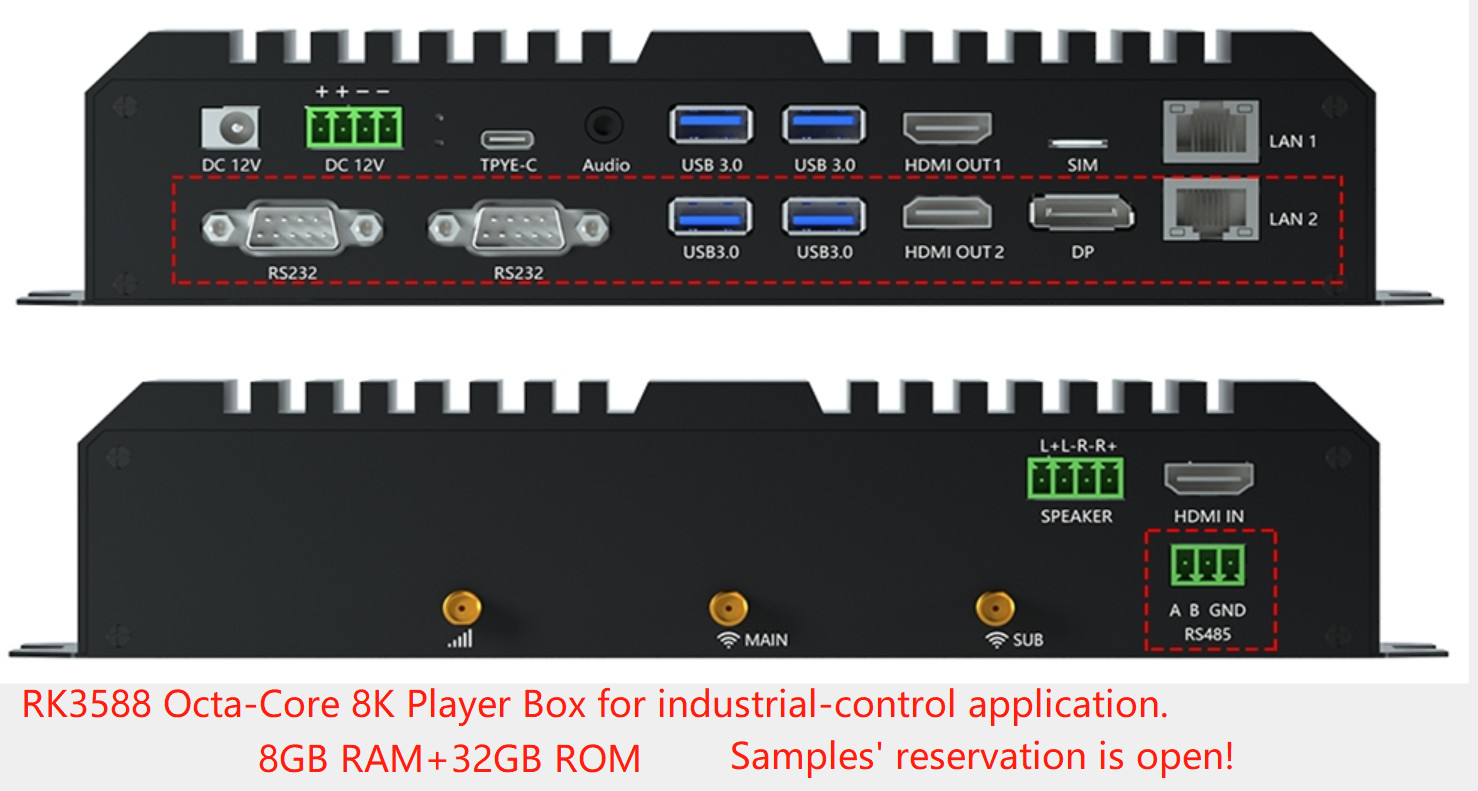 RK3588 Edge Computing Device AIoT 8K Android 12 Industrial Control Box