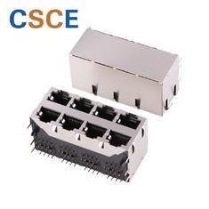 Buy cheap 2 x 4 RJ45 Modular Jack Ethernet Stacked Solder Termination Connectors product