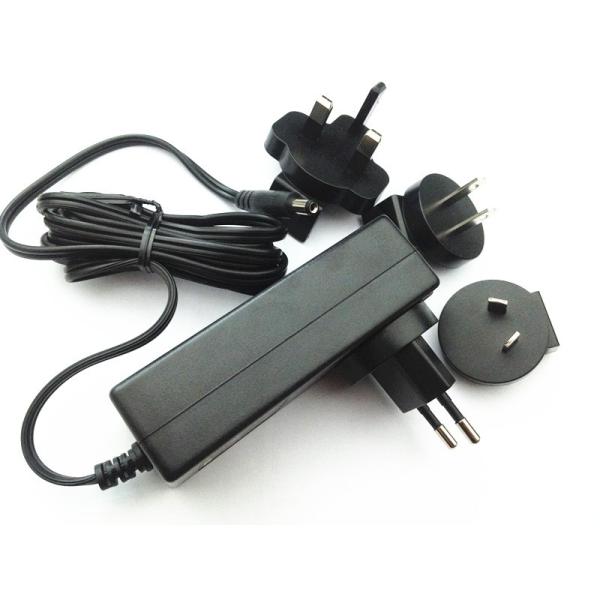12V 2A exchangeable UK AUS USA EU AC plug 2M cable 18AWG cable LED light box