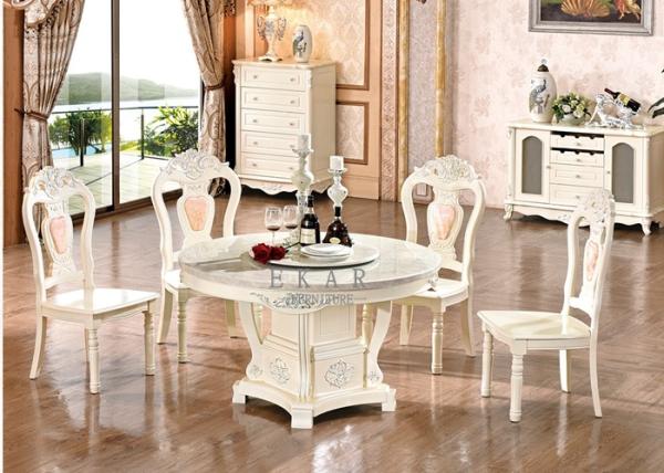 Quality High quality carving italian wooden round dining room table for sale