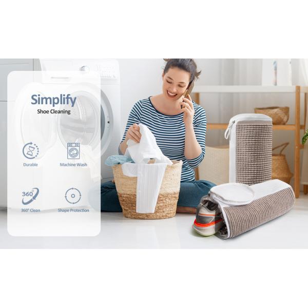 CROSS-BORDER PLUSH SHOE WASH BAG WITH FLEECE-LINED SHOE WASH BAG SHOE WASH BAG FOR LAZY PEOPLE PORTABLE SHOE WASH BAG