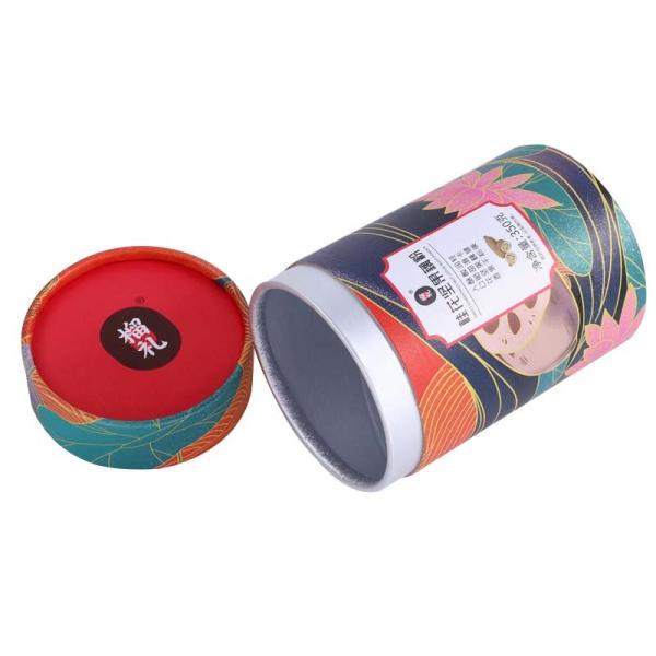 Quality Custom Printed Circle Cardboard Round Box With Moistureproof Aluminum Foil for sale