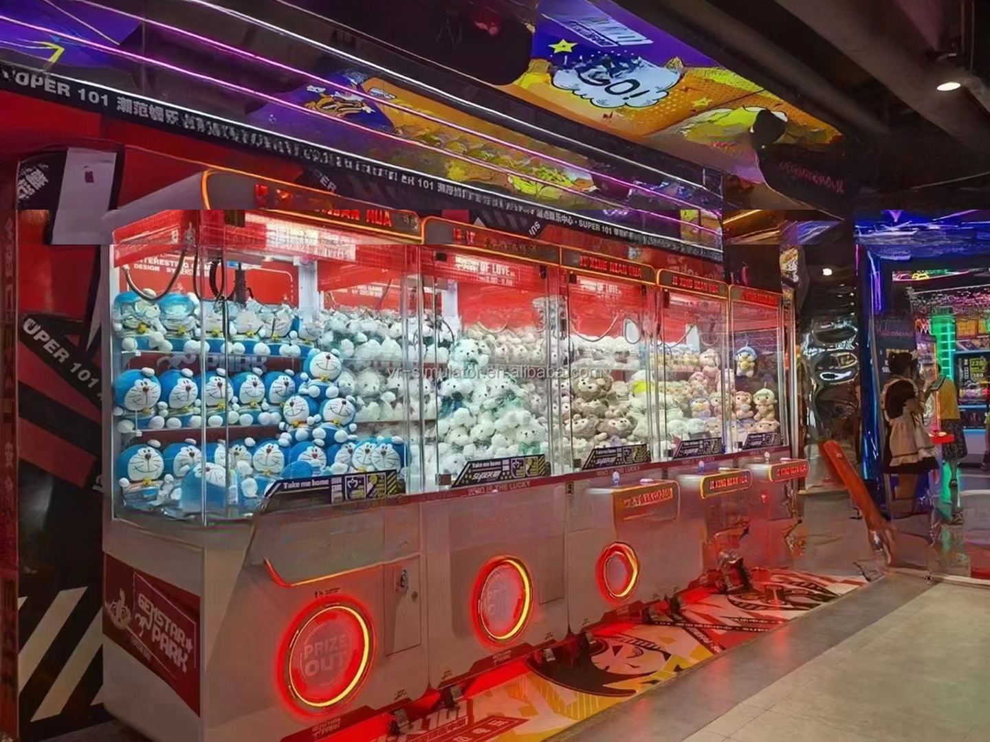Coin Operated Prize Brick Stacker Game Arcade Machine With All Kinds Of Plugs