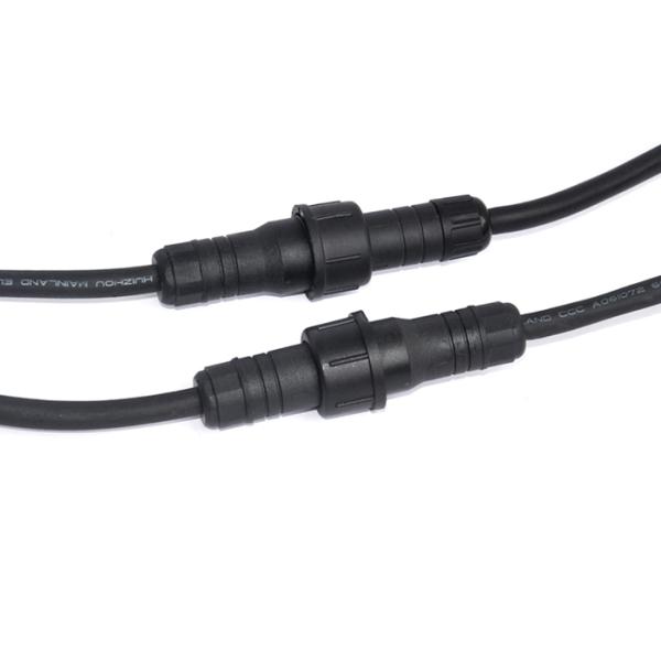 Circular Thread IP68 Waterproof Electrical Cable Connector 2P 3P Male Female Connector