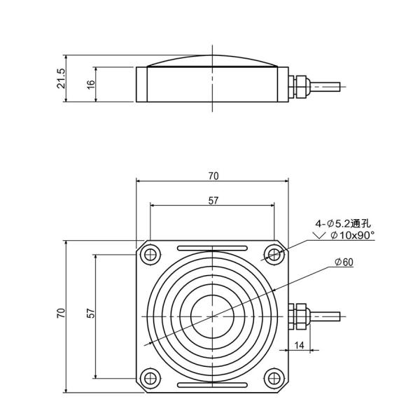 500N 1000n Tension Compression Force Sensor Aluminum Load Cell Brake Pedal