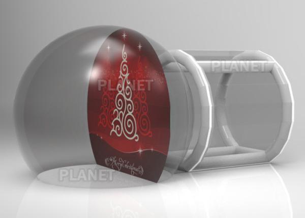 Quality Custom Backdrop Inflatable Christmas Photo Snow Globes With Tunnel for sale