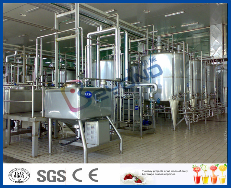 UHT Sterilizer Dairy Processing Plant , Yogurt Processing Machine With CIP System