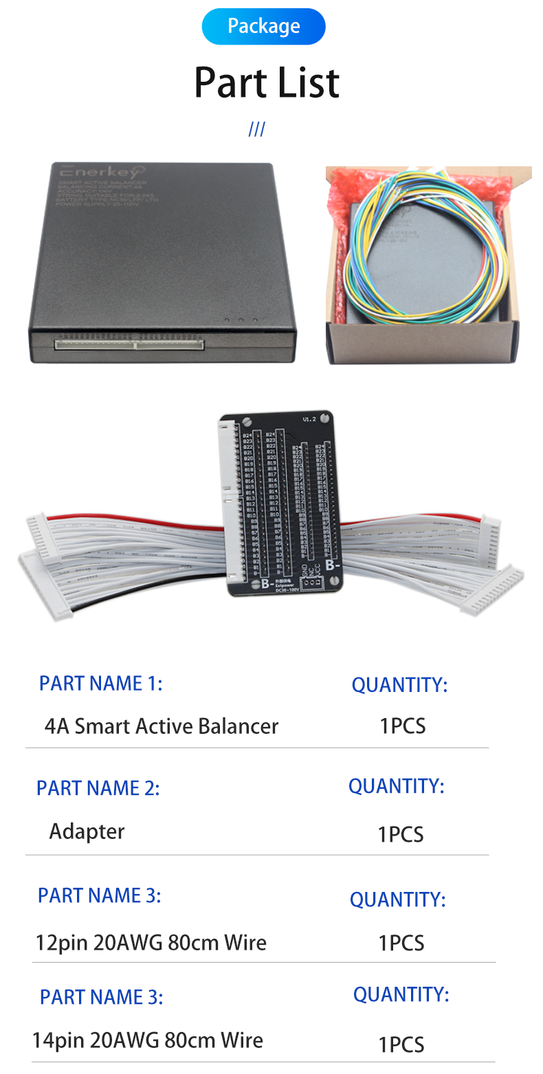 Packing list for 4a smart active balancer