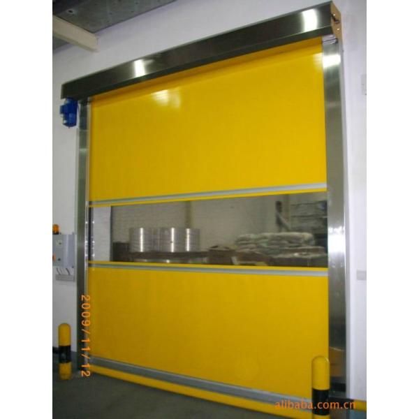 Industry Pvc Roll Up Rapid Rise Door Color Coated Galvanized Steel Material