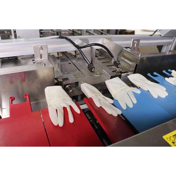 Medical 300mm Surgical Glove Packing Machine PLC Automatic Control